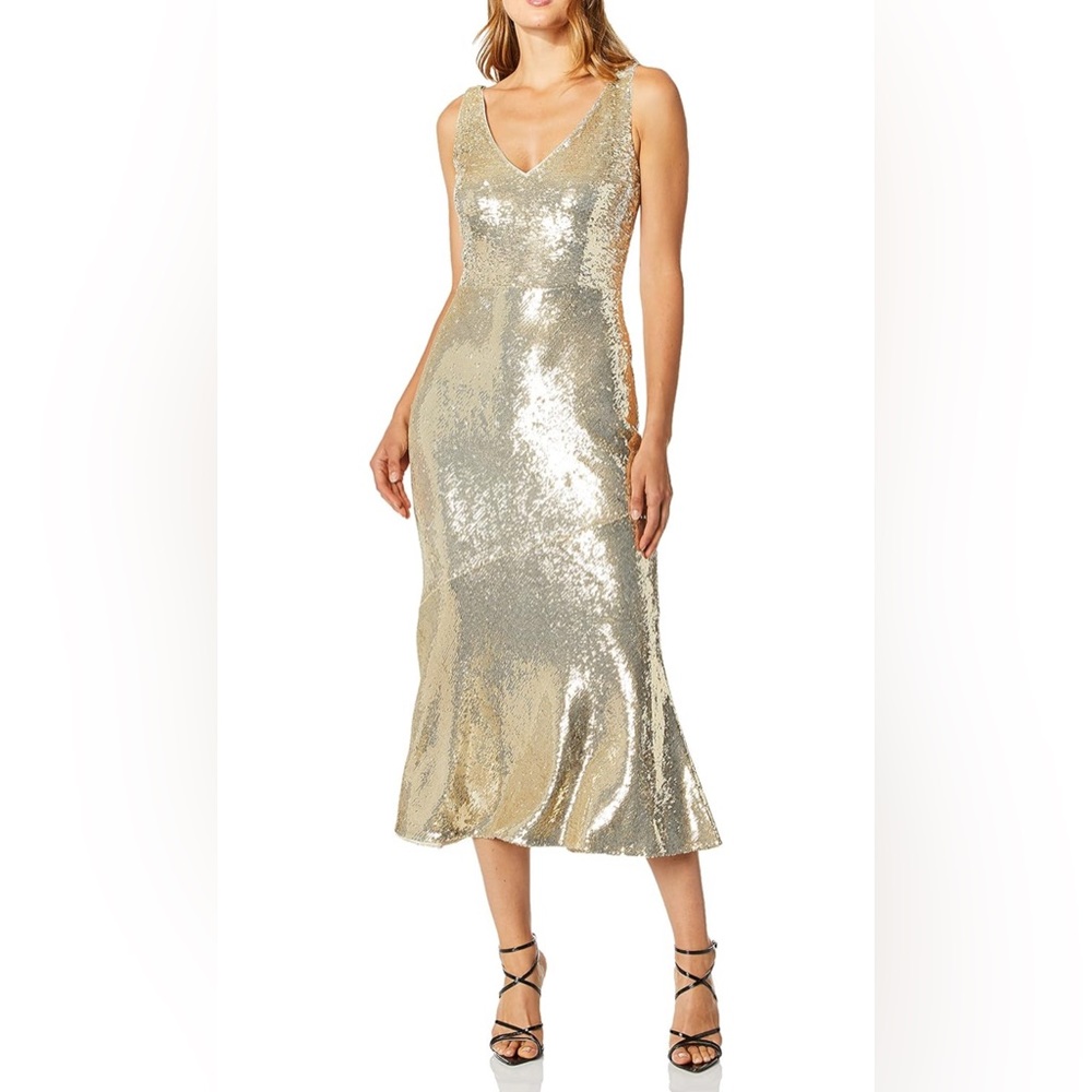 Rachel Zoe Gold Sequence Dress
